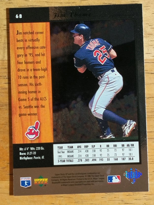 1996 SP #68 Jim Thome