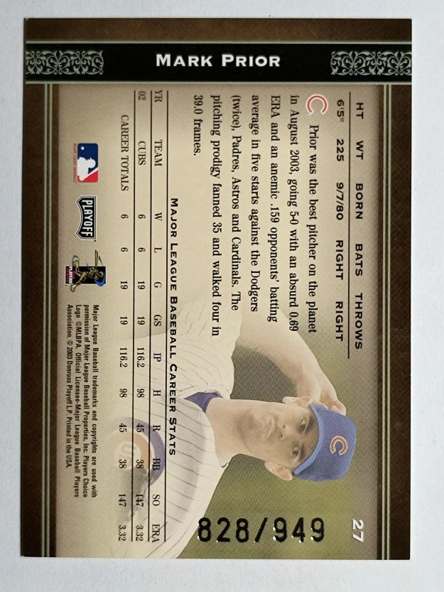 2004 Prime Cuts #27 Mark Prior