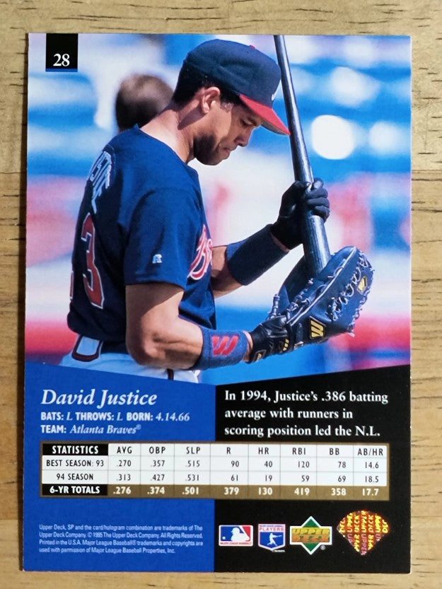 1995 SP #28 David Justice