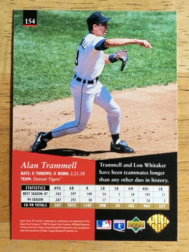 1995 SP #154 Alan Trammell