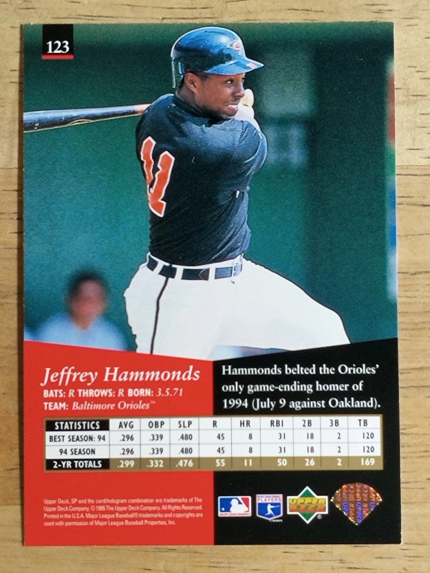 1995 SP #123 Jeffrey Hammonds