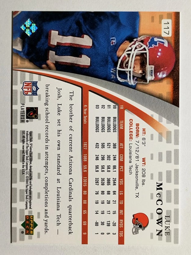 2004 SP Game Used Edition #117 Luke McCown RC