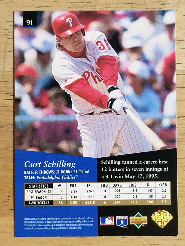 1995 SP #91 Curt Schilling