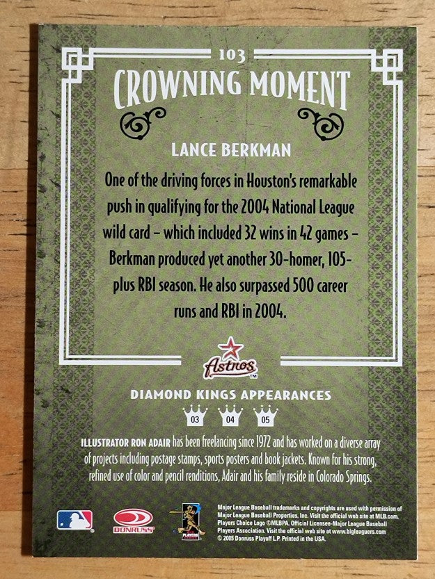 2005 Diamond Kings #103 Lance Berkman