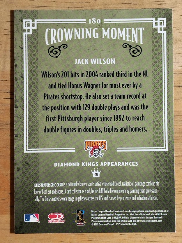 2005 Diamond Kings #180 Jack Wilson