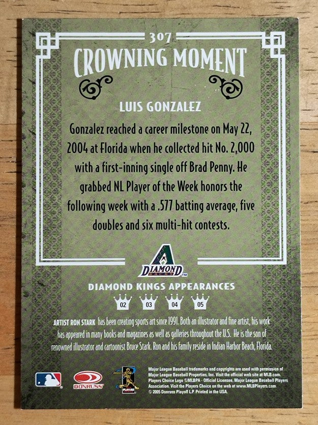 2005 Diamond Kings #307 Luis Gonzalez