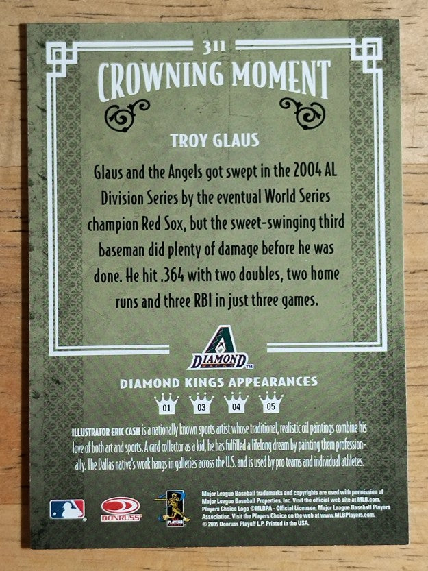 2005 Diamond Kings #311 Troy Glaus