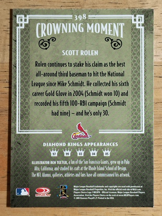 2005 Diamond Kings #398 Scott Rolen Cards
