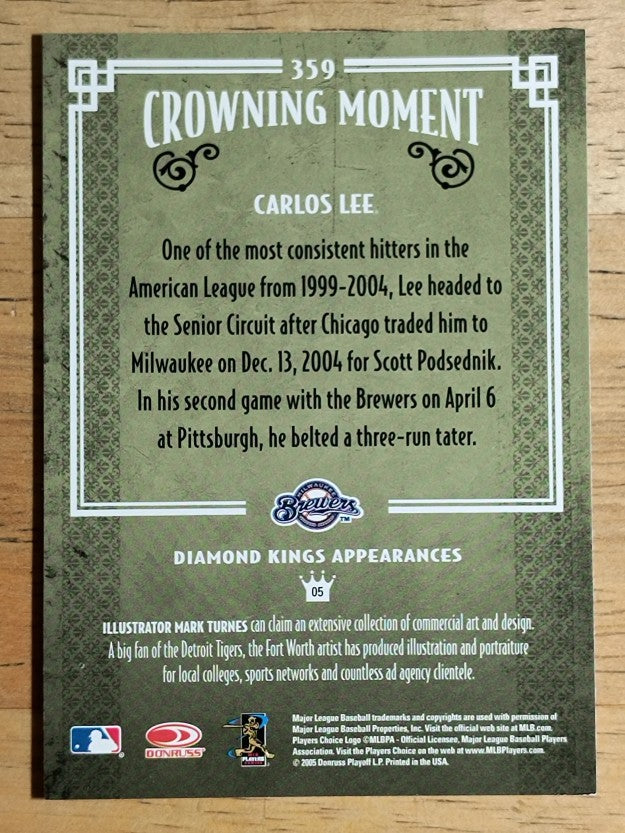 2005 Diamond Kings #359 Carlos Lee
