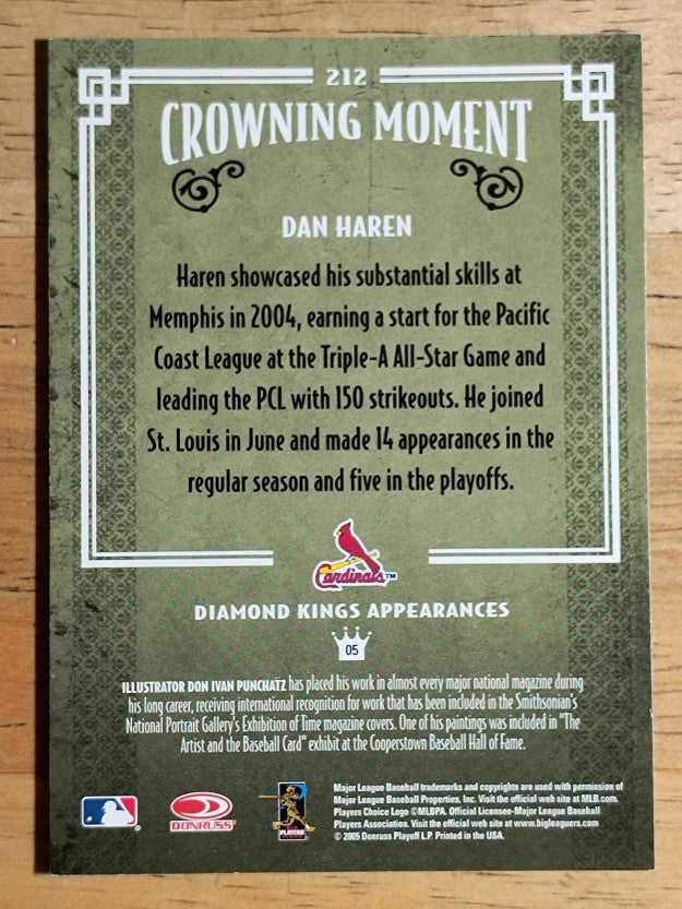2005 Diamond Kings #212 Dan Haren