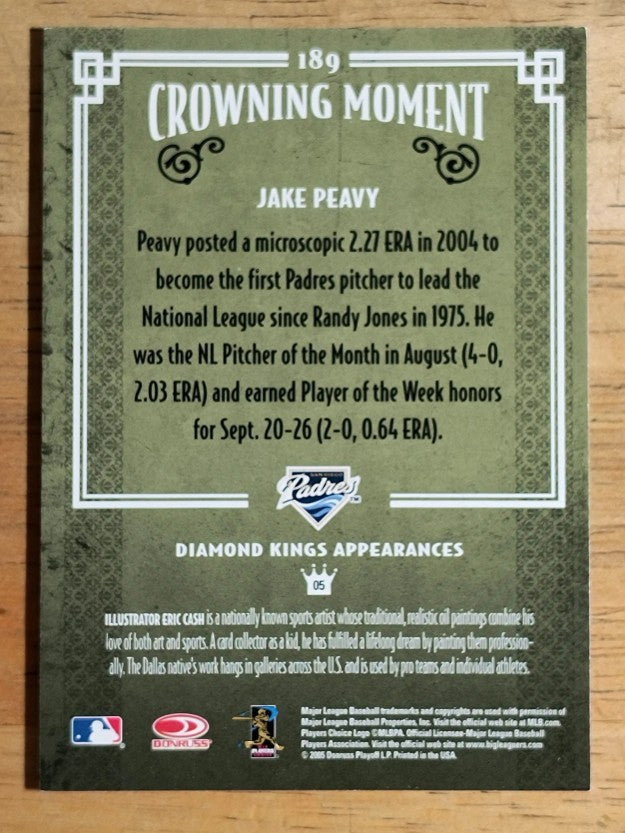 2005 Diamond Kings #189 Jake Peavy