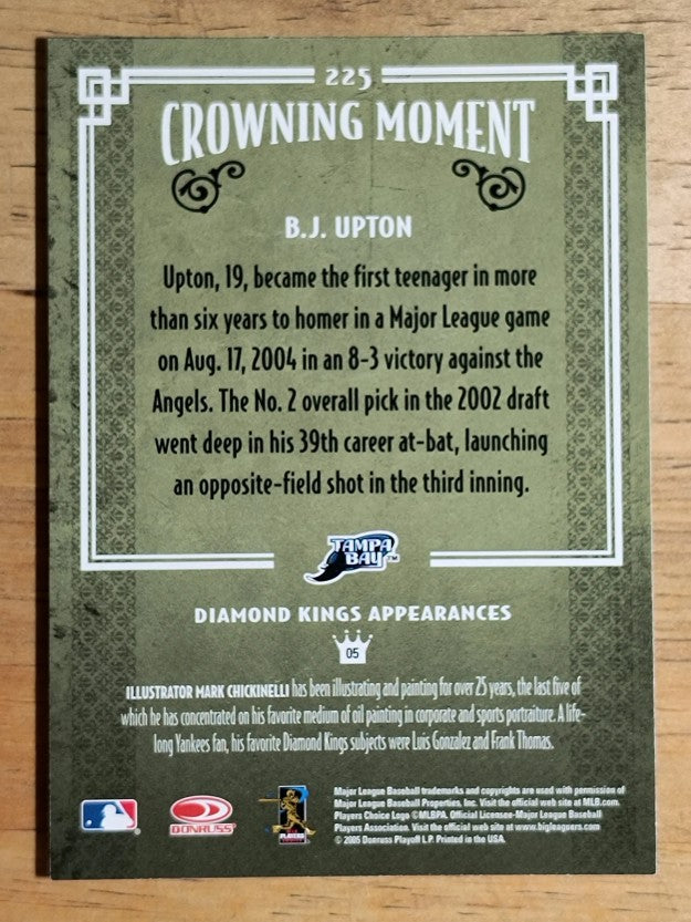 2005 Diamond Kings #225 B.J. Upton