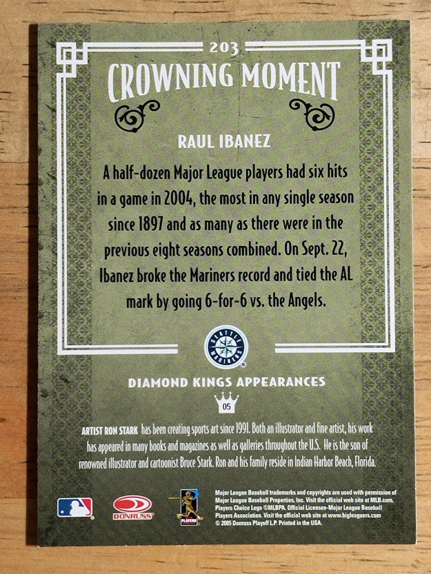 2005 Diamond Kings #203 Raul Ibanez