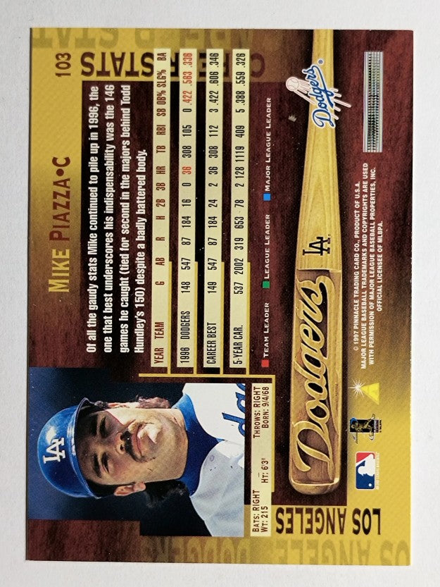 1997 Pinnacle #103 Mike Piazza
