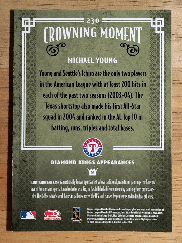 2005 Diamond Kings #230 Michael Young
