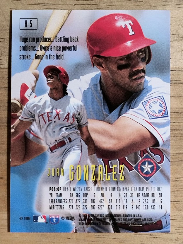 1995 Emotion #85 Juan Gonzalez