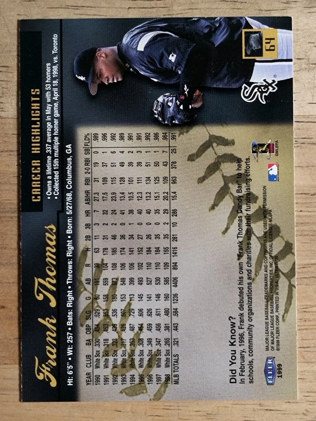 1999 Ultra #64 Frank Thomas