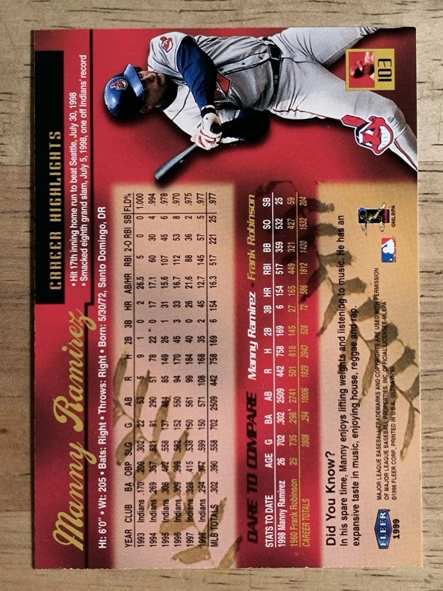 1999 Ultra #103 Manny Ramirez
