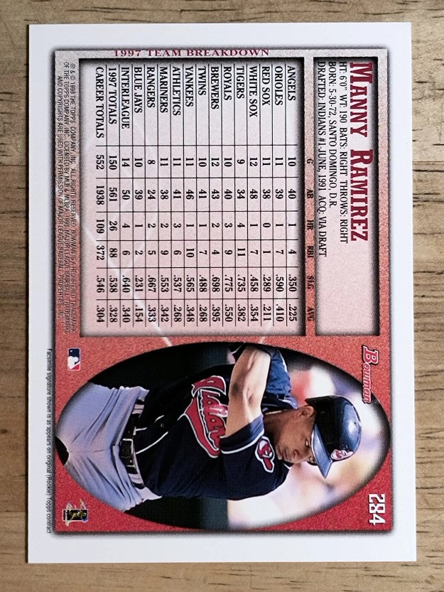 1998 Bowman #284 Manny Ramirez
