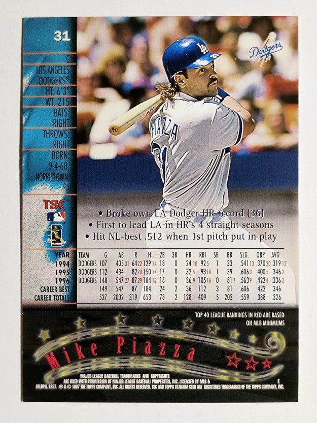 1997 Stadium Club #31 Mike Piazza