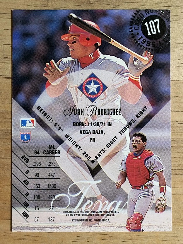 1995 Leaf #107 Ivan Rodriguez