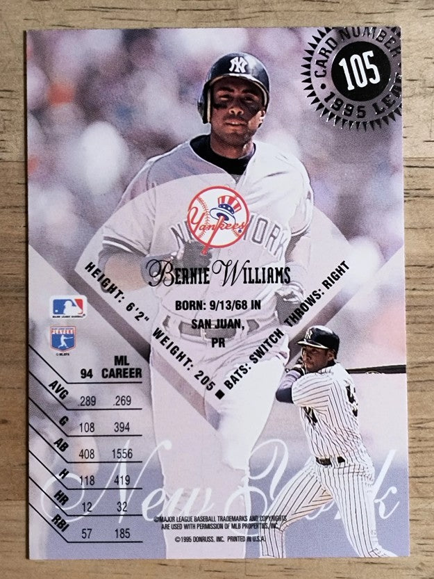 1995 Leaf #105 Bernie Williams