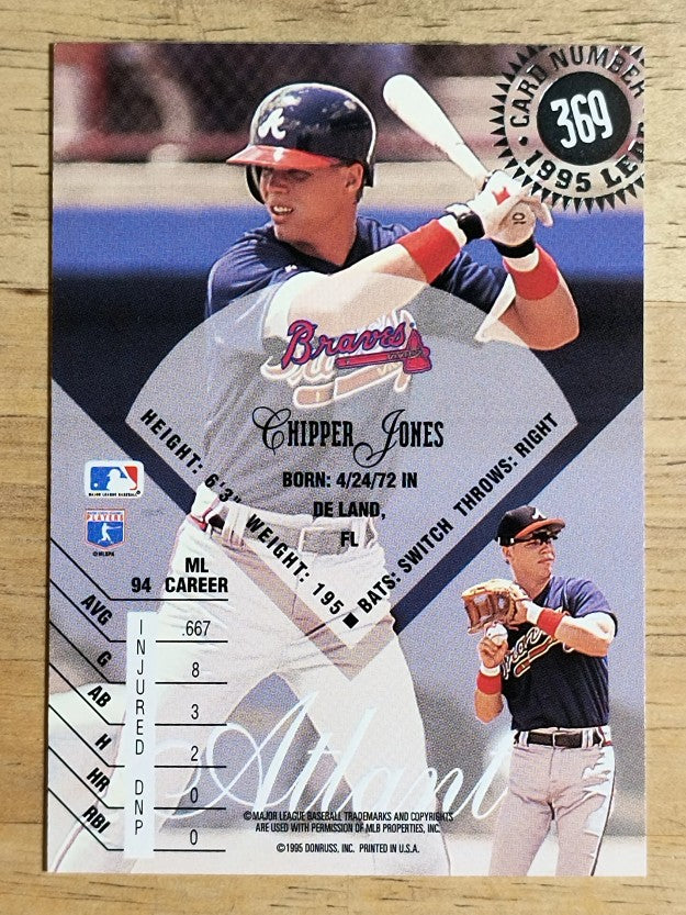 1995 Leaf #369 Chipper Jones