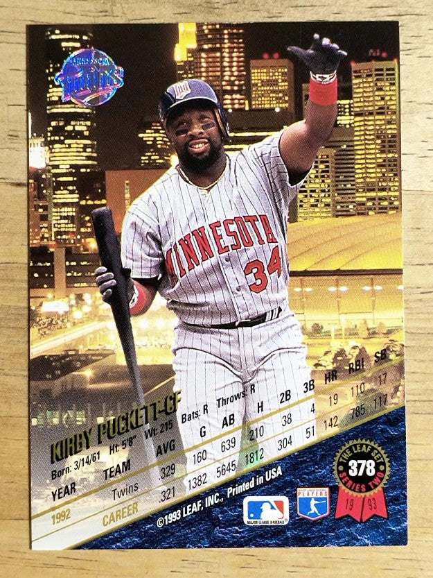 1993 Leaf #378 Kirby Puckett