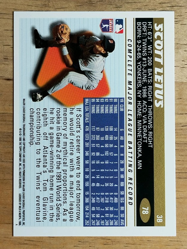 1996 Topps #78 Scott Leius