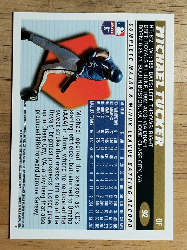 1996 Topps #92 Michael Tucker
