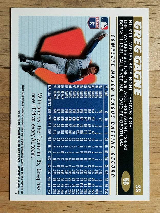 1996 Topps #56 Greg Gagne