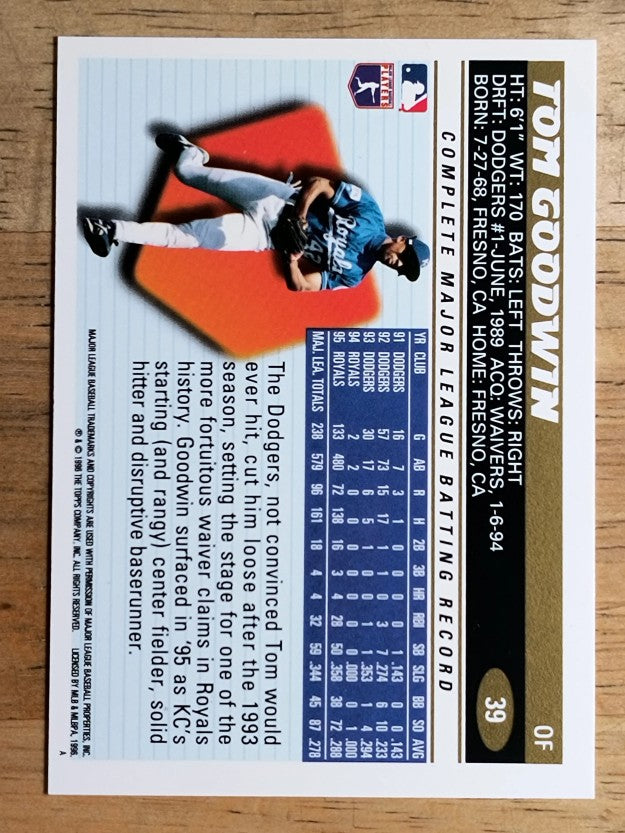 1996 Topps #39 Tom Goodwin
