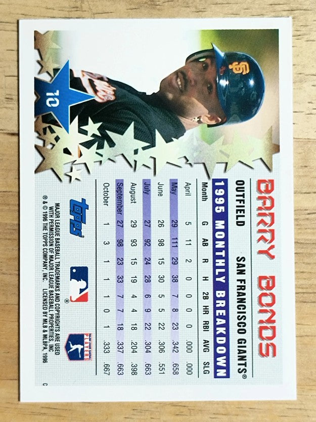 1996 Topps #10 Barry Bonds STP