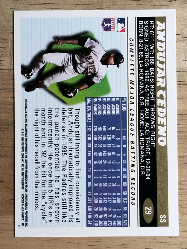 1996 Topps #29 Andujar Cedeno