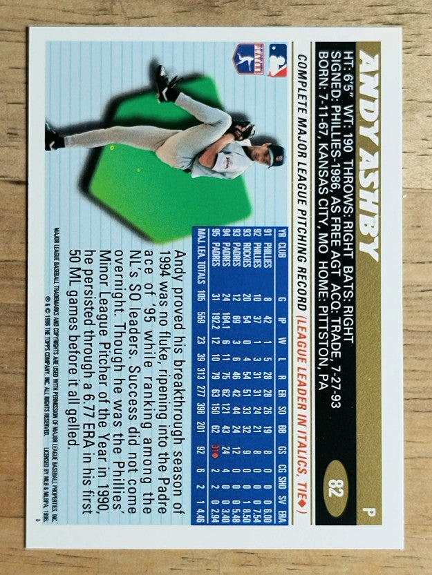 1996 Topps #82 Andy Ashby