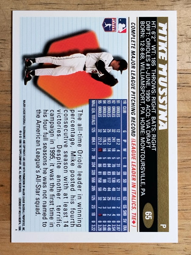 1996 Topps #65 Mike Mussina