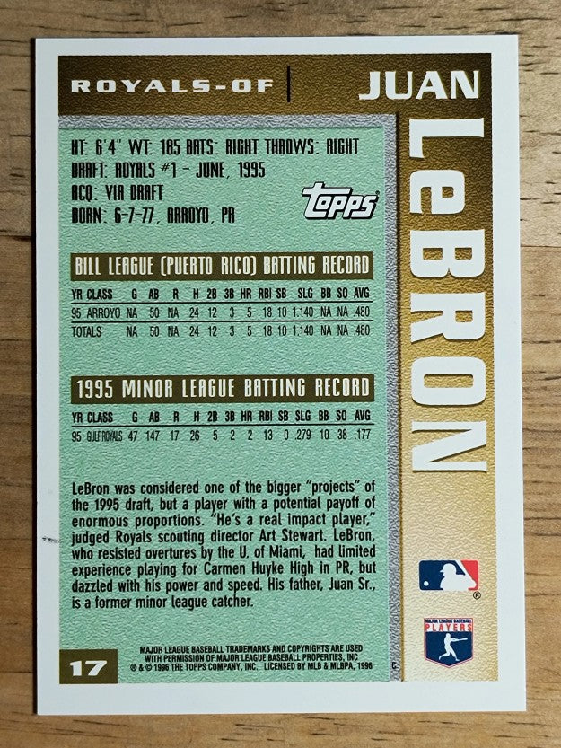 1996 Topps #17 Juan LeBron