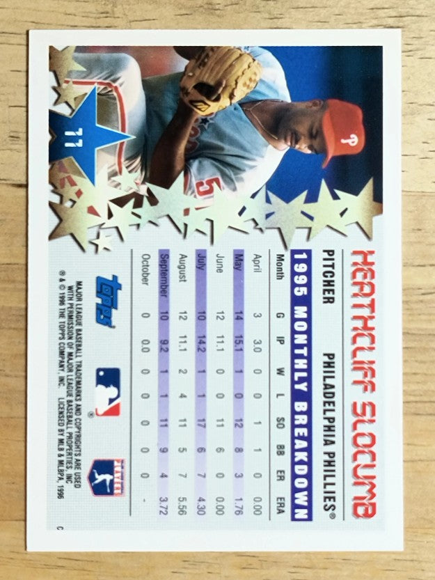 1996 Topps #11 Heathcliff Slocumb STP