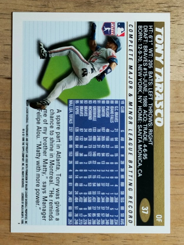 1996 Topps #37 Tony Tarasco