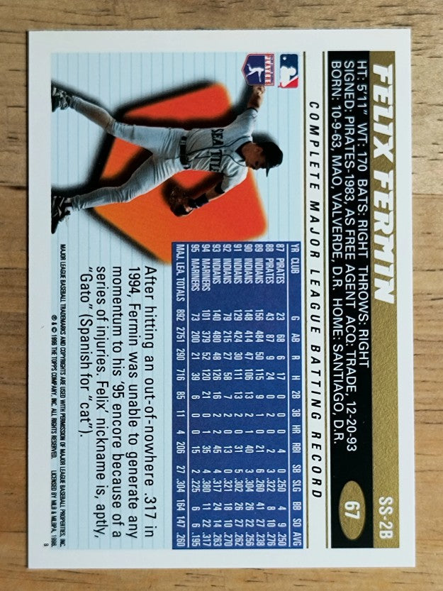 1996 Topps #67 Felix Fermin