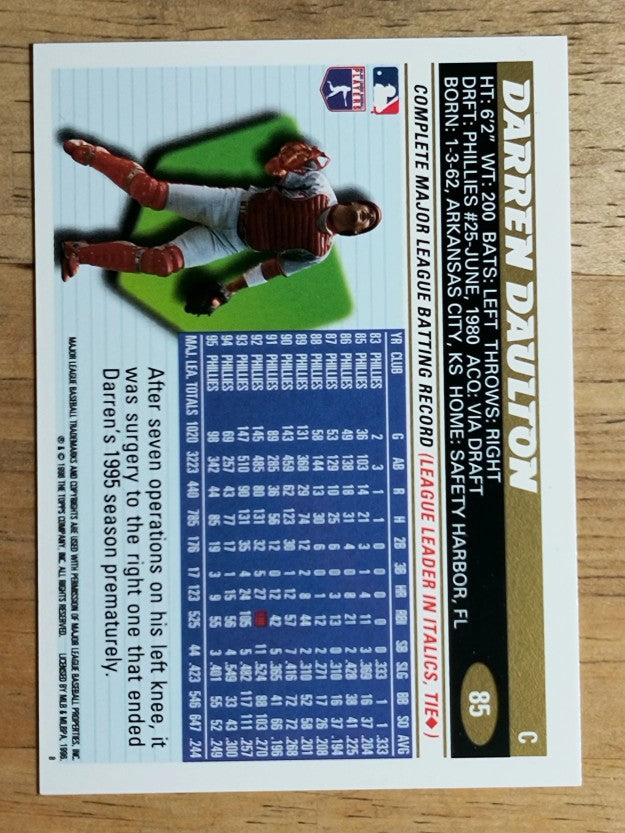 1996 Topps #85 Darren Daulton