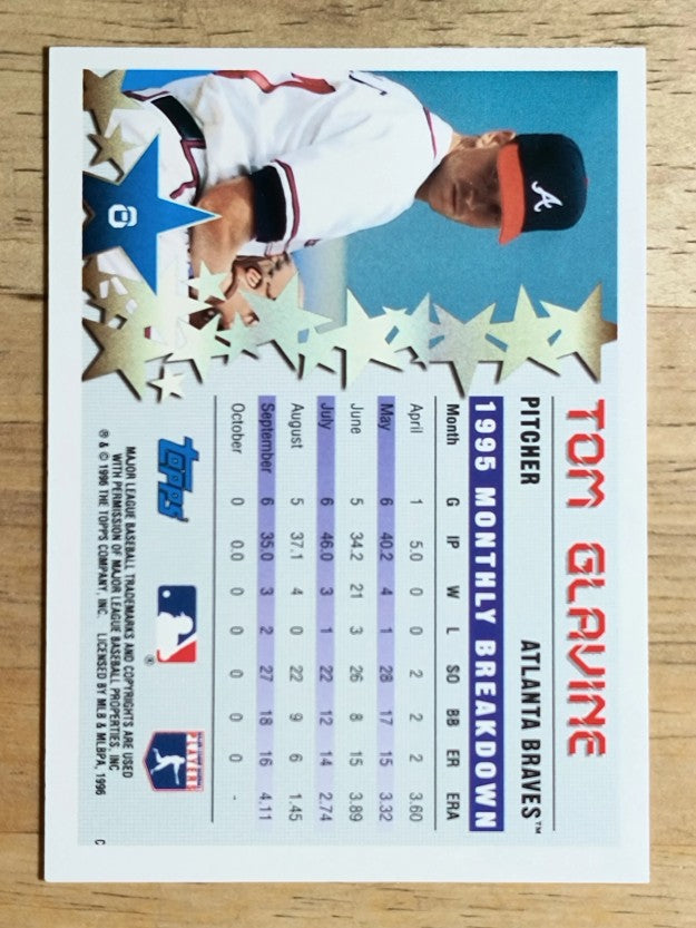 1996 Topps #8 Tom Glavine STP