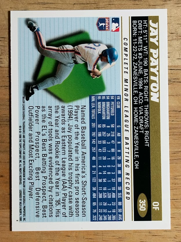 1996 Topps #350 Jay Payton