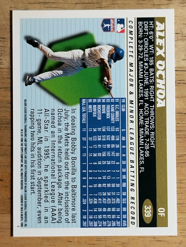 1996 Topps #339 Alex Ochoa