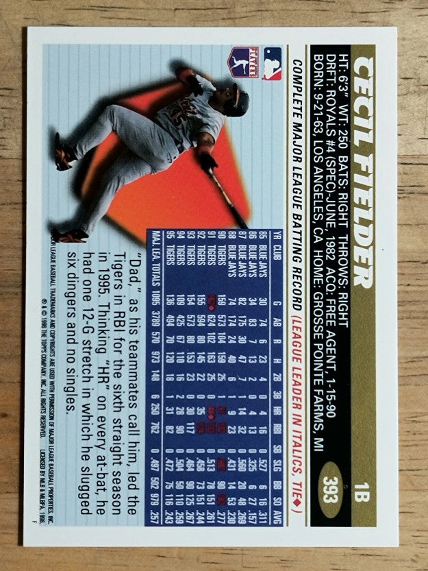 1996 Topps #393 Cecil Fielder