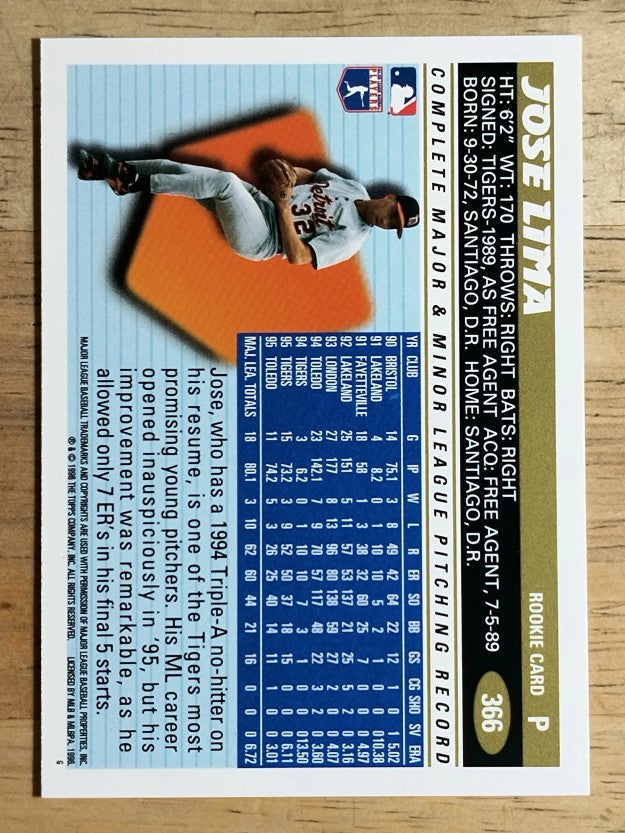 1996 Topps #366 Jose Lima