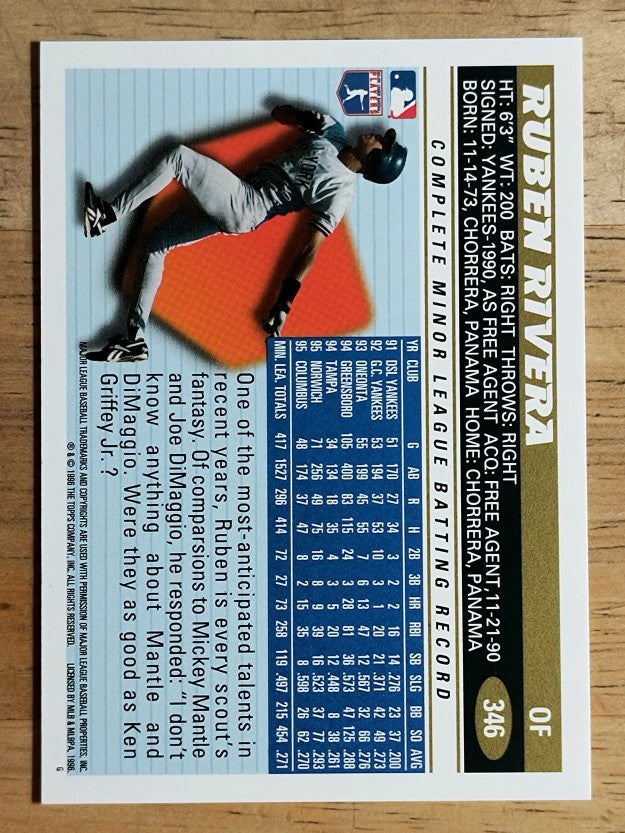 1996 Topps #346 Ruben Rivera