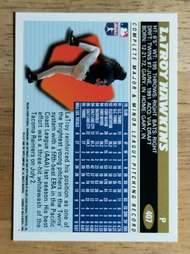 1996 Topps #407 LaTroy Hawkins