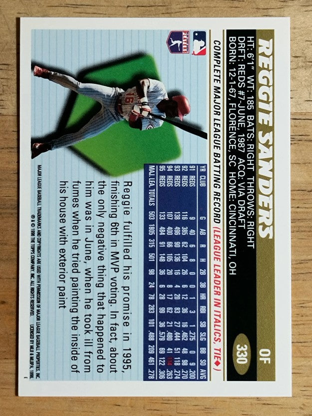 1996 Topps #330 Reggie Sanders