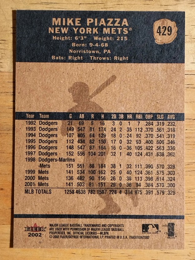 2002 Fleer Tradition #429 Mike Piazza